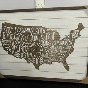 United States Wooden Sign
